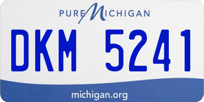 MI license plate DKM5241