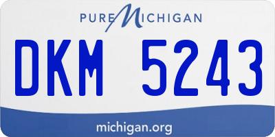 MI license plate DKM5243