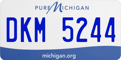 MI license plate DKM5244