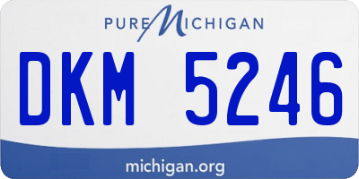 MI license plate DKM5246