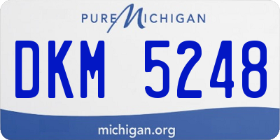 MI license plate DKM5248