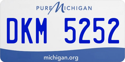 MI license plate DKM5252