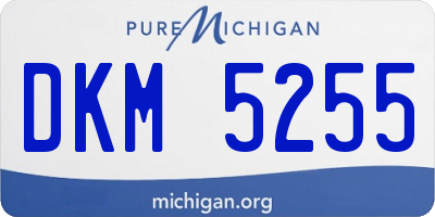 MI license plate DKM5255