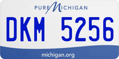 MI license plate DKM5256
