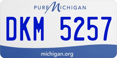 MI license plate DKM5257