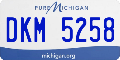 MI license plate DKM5258