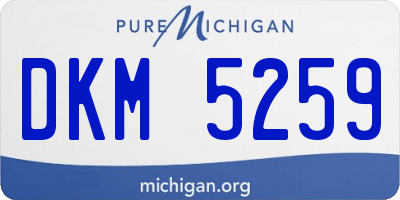 MI license plate DKM5259