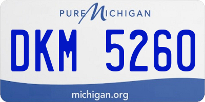 MI license plate DKM5260