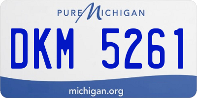 MI license plate DKM5261