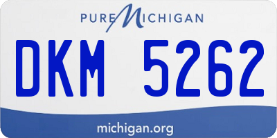 MI license plate DKM5262