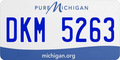 MI license plate DKM5263