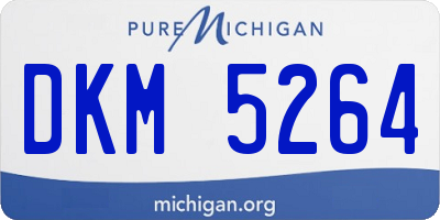 MI license plate DKM5264