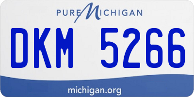 MI license plate DKM5266