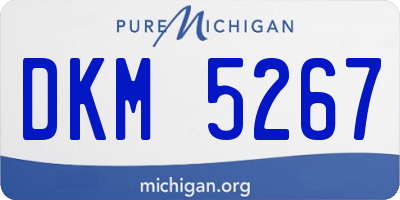 MI license plate DKM5267