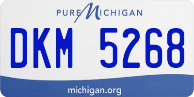 MI license plate DKM5268