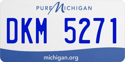 MI license plate DKM5271