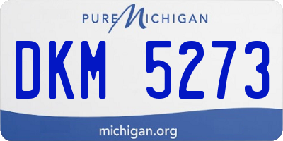 MI license plate DKM5273