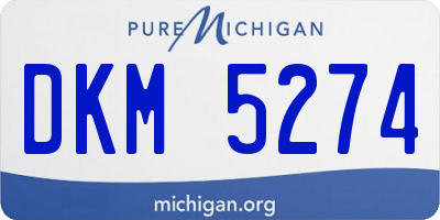 MI license plate DKM5274