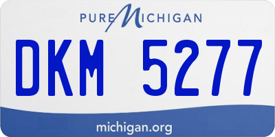 MI license plate DKM5277