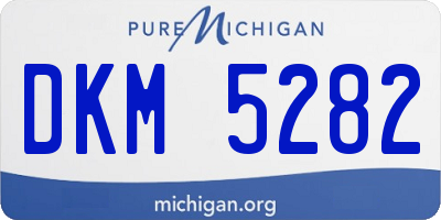 MI license plate DKM5282