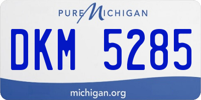 MI license plate DKM5285