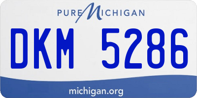 MI license plate DKM5286