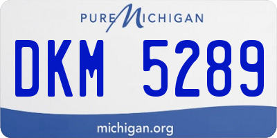 MI license plate DKM5289
