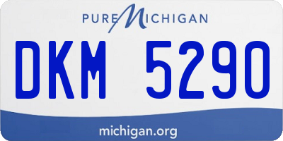 MI license plate DKM5290