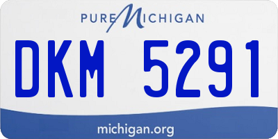 MI license plate DKM5291