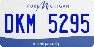 MI license plate DKM5295