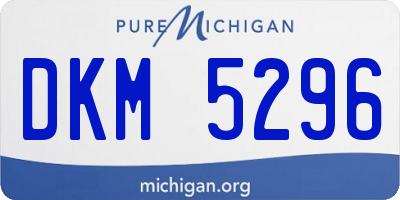 MI license plate DKM5296