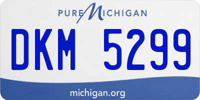 MI license plate DKM5299
