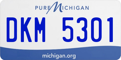 MI license plate DKM5301