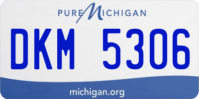 MI license plate DKM5306