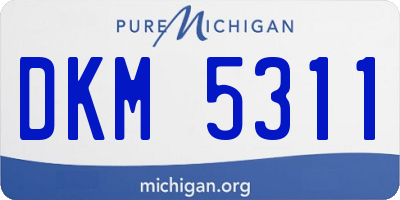 MI license plate DKM5311