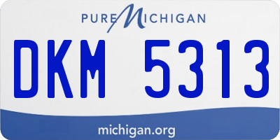MI license plate DKM5313