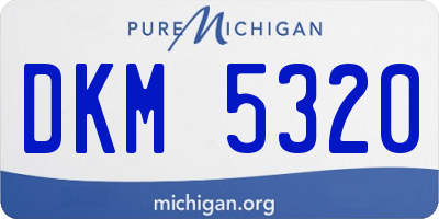 MI license plate DKM5320
