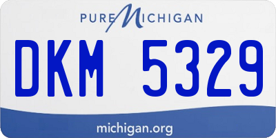MI license plate DKM5329
