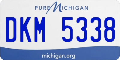 MI license plate DKM5338