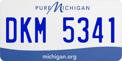 MI license plate DKM5341