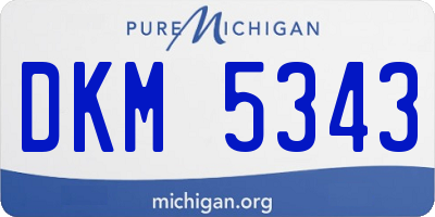 MI license plate DKM5343