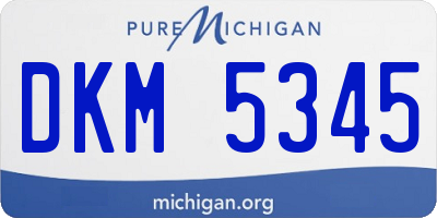 MI license plate DKM5345