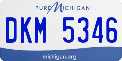 MI license plate DKM5346