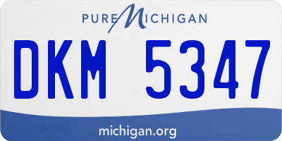 MI license plate DKM5347