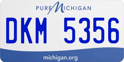 MI license plate DKM5356