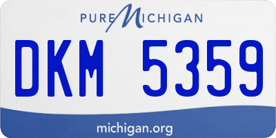 MI license plate DKM5359