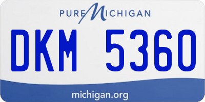 MI license plate DKM5360
