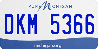 MI license plate DKM5366