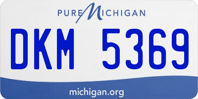 MI license plate DKM5369