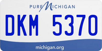 MI license plate DKM5370
